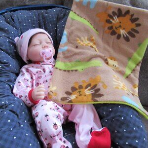 Baby blanket Fleece Jungle Safari Animals nap blanketlion alligator 2 layer soft